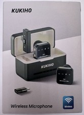 Kukiho Wireless Microphone Portable Lavalier Microphone 164ft Range - New