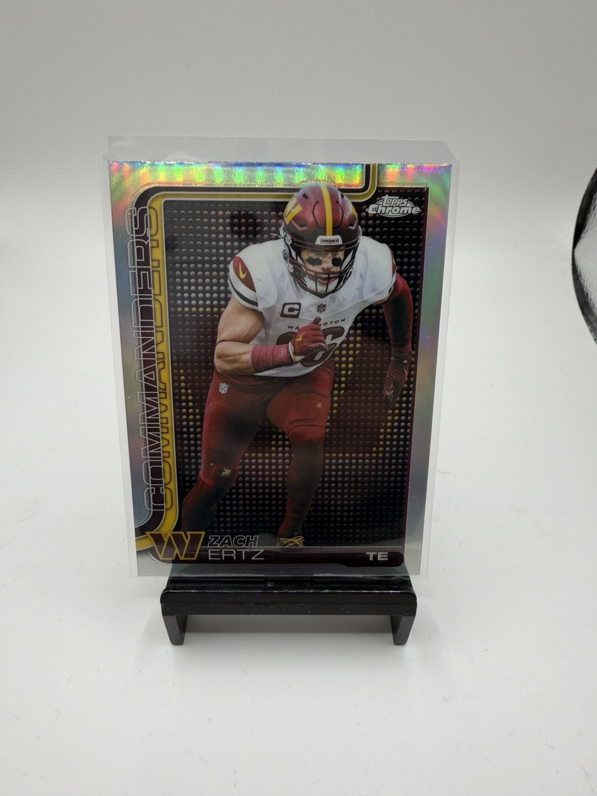 2025 Topps Chrome Zach Ertz Lightboard Logo SP #297 Washington Commanders
