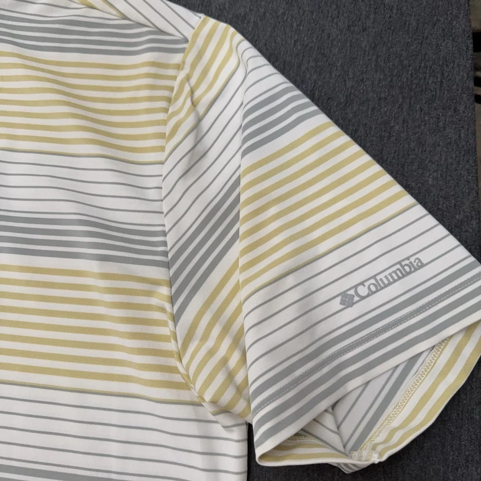 Camisa Polo Appalachian State Mountaineers Hombres 2XL Rayas Blancas Columbia OmniWick Foto 3 de 4