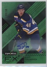 2021-22 Upper Deck Synergy FX Rookies Green 83/99 Scott Perunovich Auto 19rf