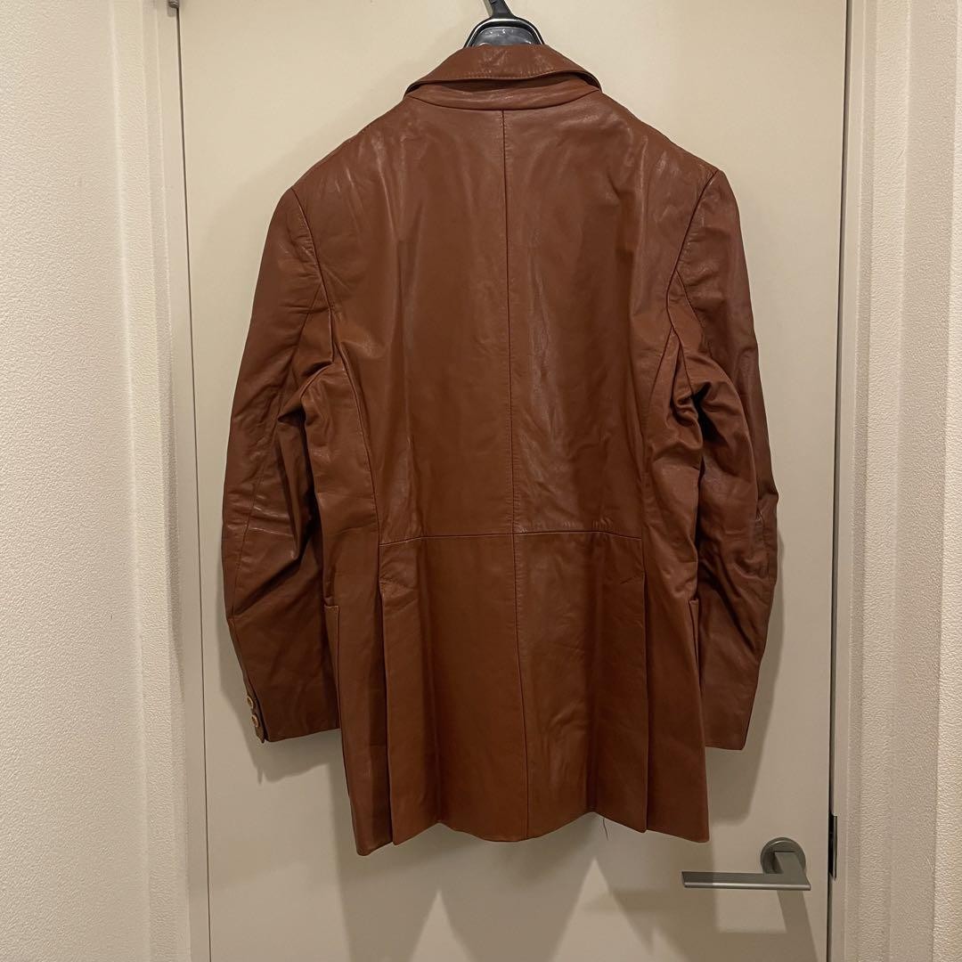 Giacca di pelle Yves Saint Laurent vintage anni 70 taglia 38