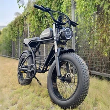 1500W 36MPH Step-Through Electric Bike Dual Suspension Mountain eBike UL