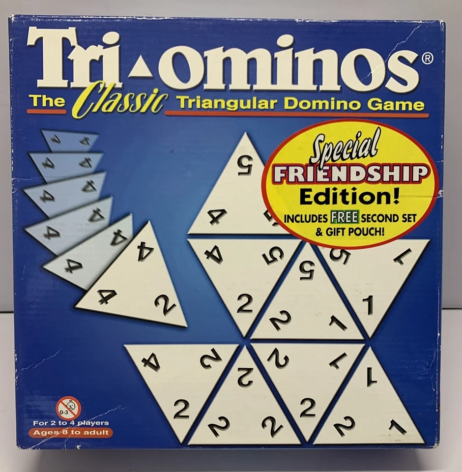 Triominos Game Pressman Triangular 100% Complete Tri-Ominos Friendship Edition - Image 2 of 4
