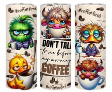 Funny Grumpy Animals Coffee Sarcastic Quote 20oz Tumbler Travel Mug Insulated