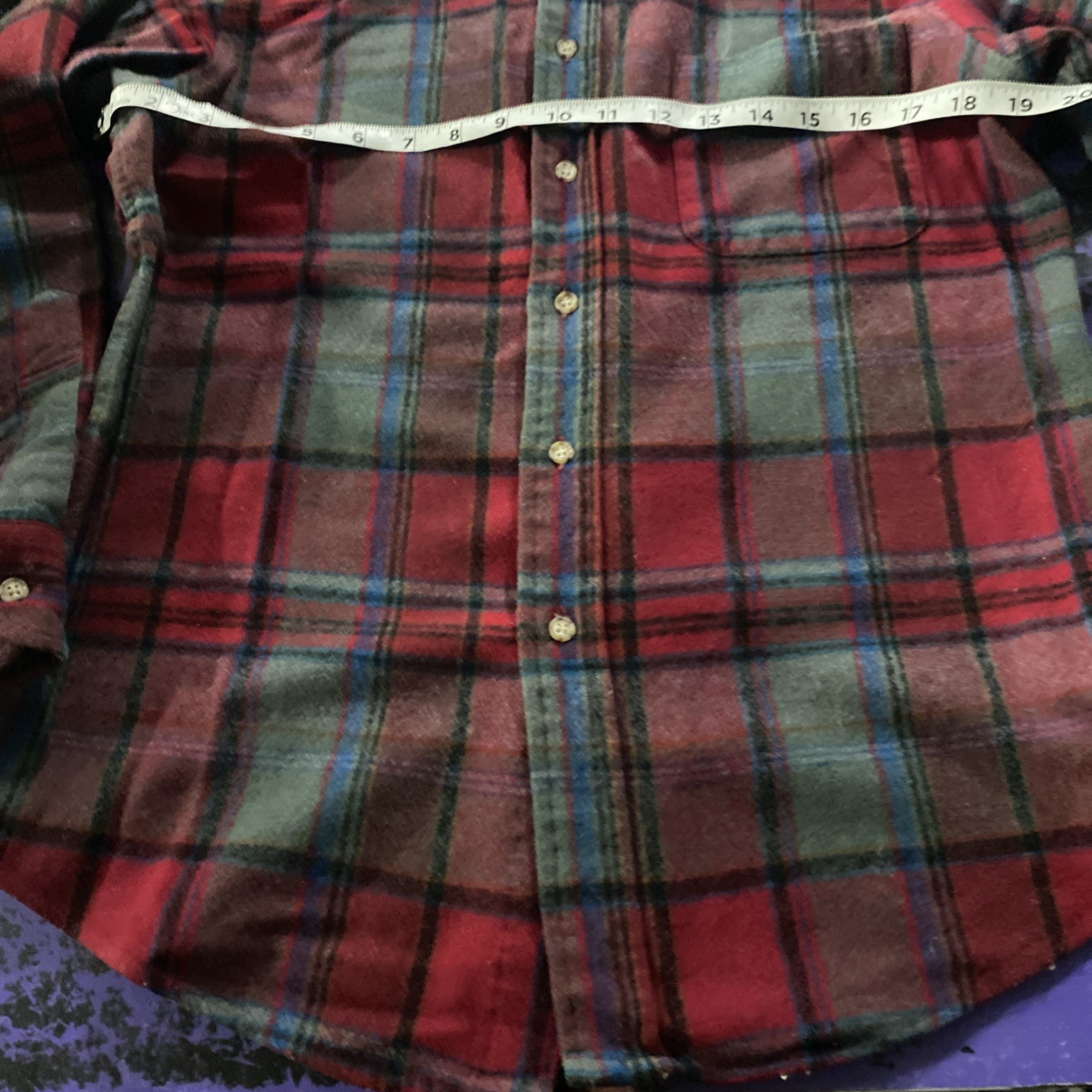 Pendleton Wool Button Down Pants Laid Long Sleev … - image 6