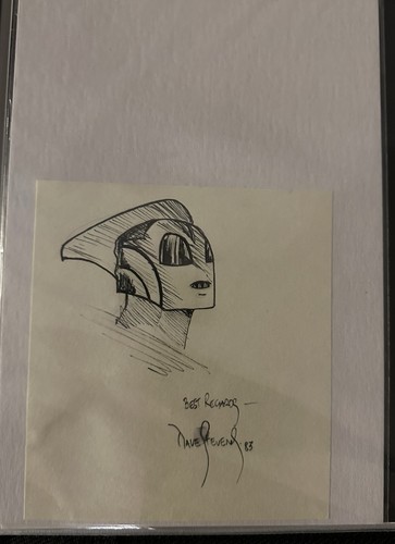 DAVE STEVENS ORIGINAL ART! ROCKETEER HEAD SKETCH NOT PERSONALIZED! 1983 ...