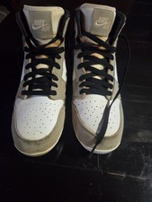 Nike Air Jordan 1 Mid White/Triple Black Football Baseball Cleats Size 8.5 Mens
