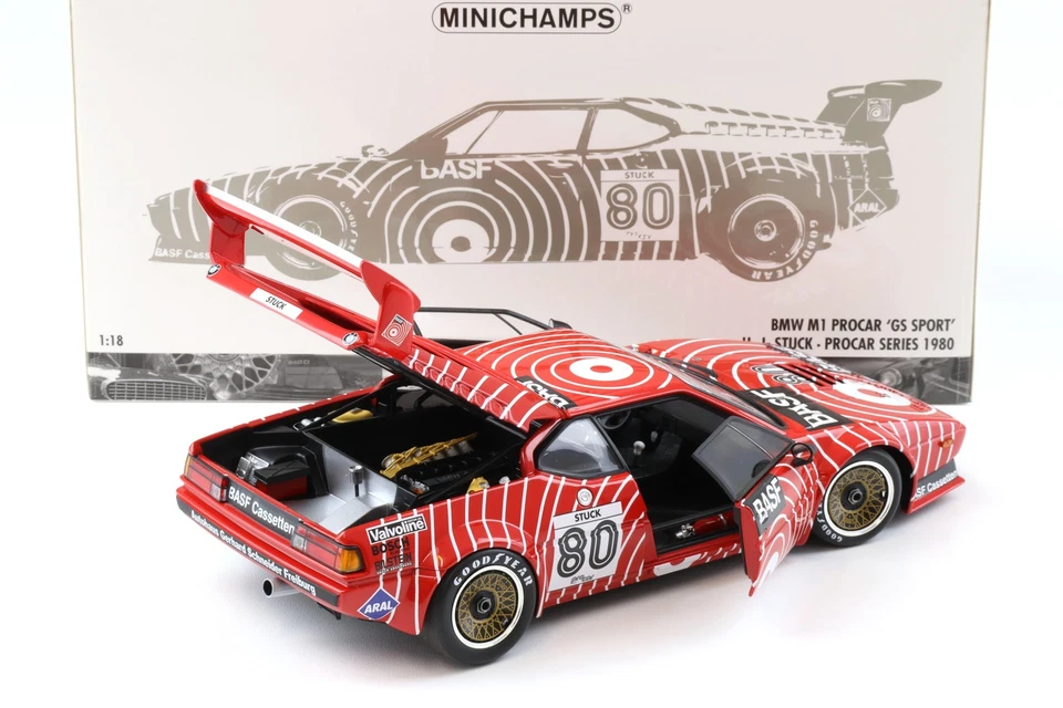 1:18 Minichamps BMW M1 ProCar GS Sport H.J. Stuck BASF #80 Procar Series 1980 - Immagine 4 di 4