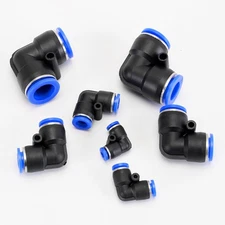 Nylon Pneumatic 90° Elbow Hose Tube Inline Push Fit Connector Air Line Airline
