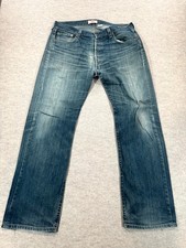 Levi's 501 Original Straight Jeans Men 36x32 Blue Denim Cotton Button Fly Casual