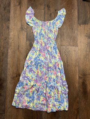 Lilly Pulitzer Smocked Jilly Stay Fly Midi Dress XXS