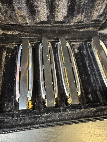 5 Harmonica LOT W/ Case Hohner HOT METAL Keys of A, C, D, E & G by - Picture 4 of 11