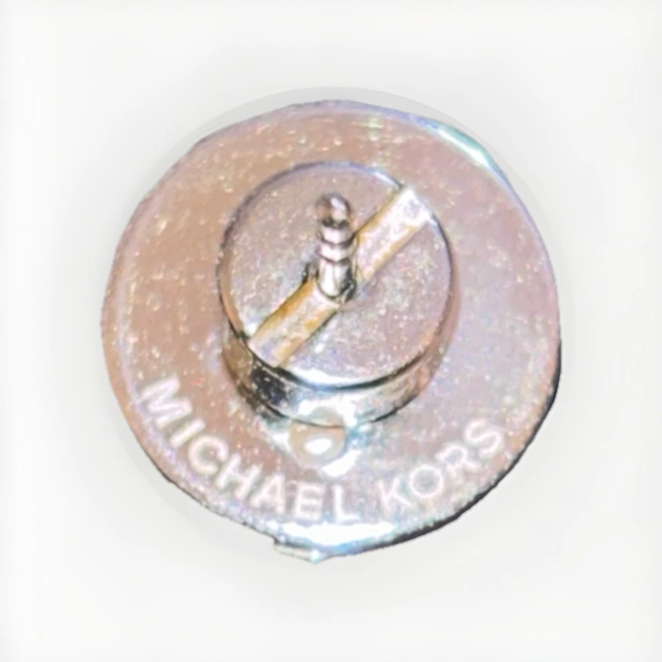 Michael Kors MK Black White Silver Stainless Steel Stud Earrings Whimsigoth - Image 3 of 4