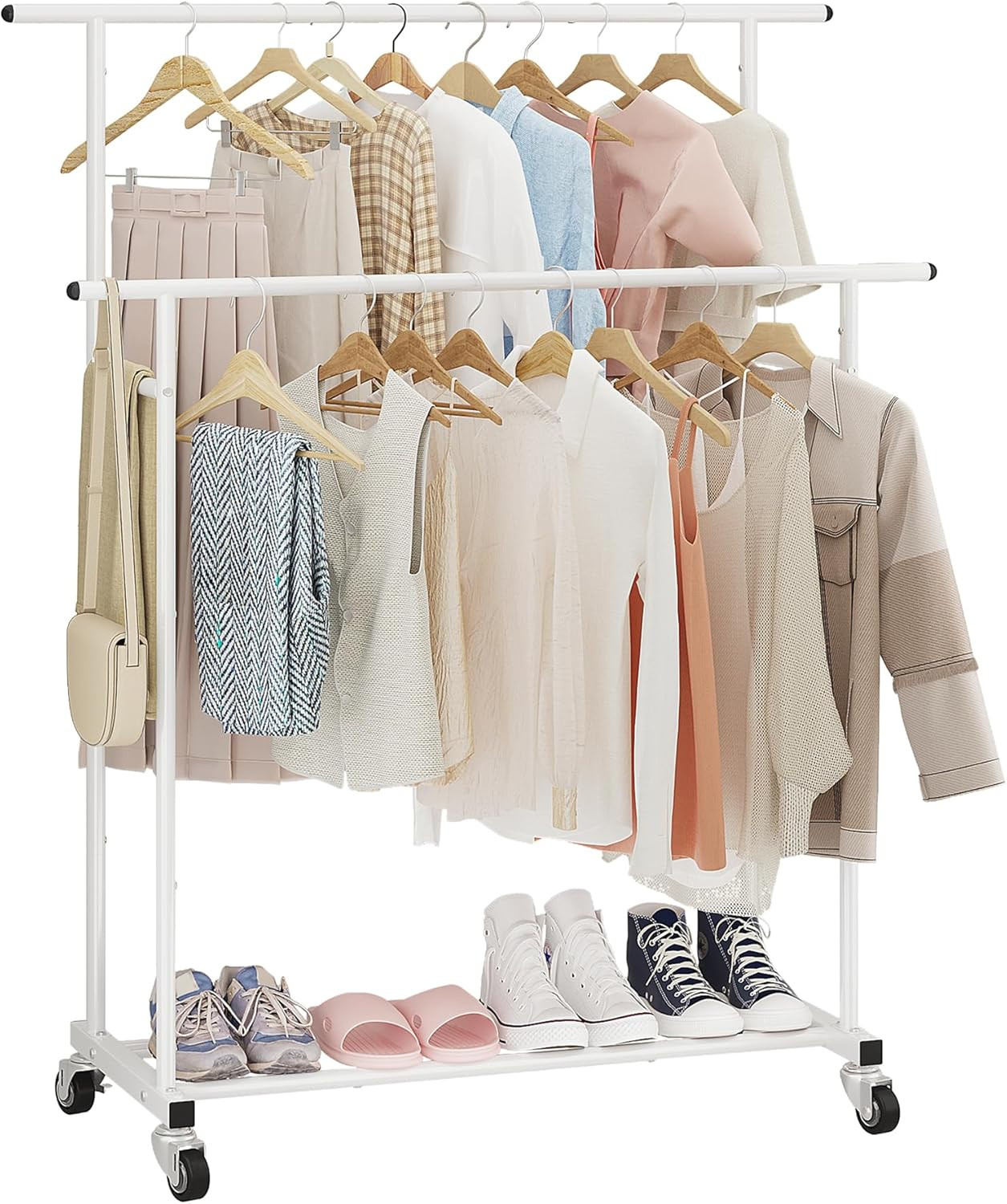 Appendiabiti Economico Doppia Asta: Stand per Stanze Piccole e Traslochi