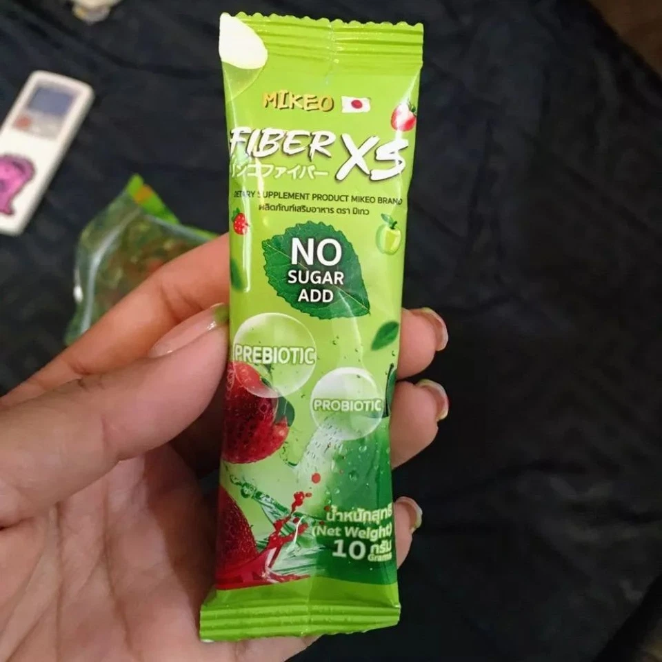 MIKEO Fiber XS Verde Manzana Prebiótico Probiótico Detox Bebida 30 Sobres Sin Azúcar Foto 4 de 4