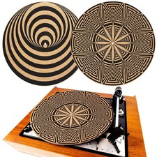 Briwooody 2 Pcs Cork Turntable Mat/3mm Thick for Better Sound Support on 11.8...