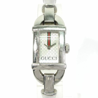 時計 GUCCI Bamboo Bangle Watch Gucci Bamboo Sherry Line Bangle Watch Silver Rectangular Analog | eBay