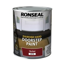 Ronseal Diamond Hard Door Step Paint - Black or Tile Red - 750ml or 250ml