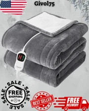 New Blanket Heated Electric Size Full 72"x84" Heating 10 Levels Soft Flannel