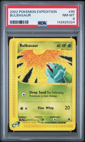 2002 POKEMON EXPEDITION #95 BULBASAUR PSA 8