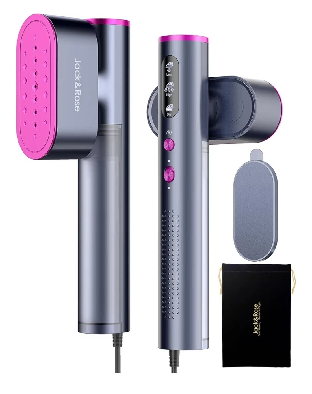 Jack ＆ Rose Travel Steamer for Clothes,worlwide Use 100-220V Portable Iron