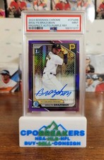 2024 Bowman Chrome Bralyn Brazoban Auto Purple Refractor # /250 PSA 9 Pirates 