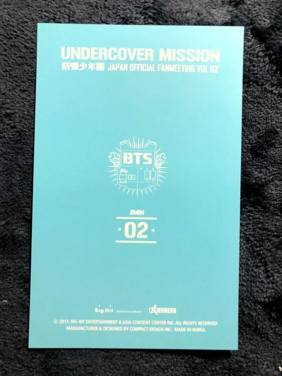 BTS JAPAN OFFICIAL FANMEETING VOL.2 UNDERCOVER MISSION Photo Card ( JIMIN ) BTS JAPAN OFFICIAL FANMEETING VOL.2 UNDERCOVER MISSION Photo Card ( JIMIN )