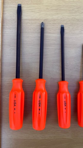 (RARE) Vintage Craftman Professional Series Screwdriver 8-Piece Set - Hi-Viz - Picture 6 of 7
