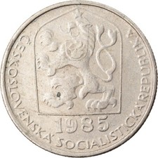 #742541 Coin, Czechoslovakia, 50 Haleru, 1985, EF(40-45), Copper-nickel, KM:89