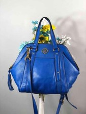 Oryany Anabelle Royal Blue Pebbled Leather Satchel Bag