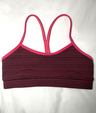 Lululemon Flow Y Bra, Dark Pink Burgundy Size 4