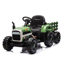 12V Kids Ride On Tractor Trailer Battery Powered Remote Control Children' Gift