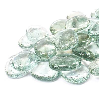 Glasnuggets Crystal Glasklar Grünlich 200g (30-35mm) Muggelsteine DIY Streu Deko