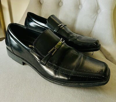 Gently used Size 12 Men’s Black Stacy Adams Business Casual Dress Shoes STACY ADAMS 1875 MENS BLACK & GRAY DRESS CASUAL SHOES SIZE  main image 4