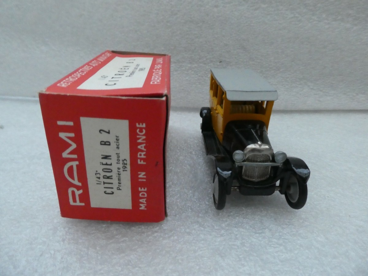 Miniature RAMI JMK 1/43 - Citroën B2 Limousine 1925 - Jaune Foncé Toit Gris Clair
