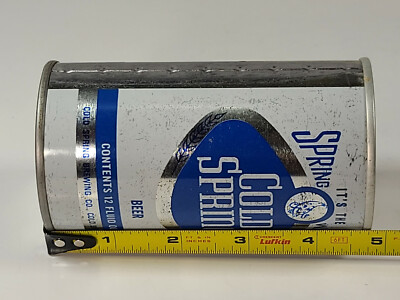 Vintage Cold Spring Beer 12oz Can Straight Steel It's The Spring