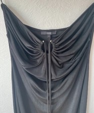 NEXT STUNNING BLACK slinky  BANDEAU BODYCON midi DRESS 16 