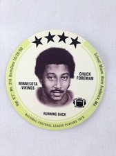 NFL 1976 Chuck Foreman, Minnesota Vikings SAGA Football Disc