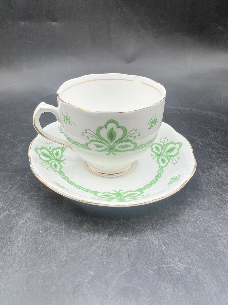 fine bone china roslyn 8388 england bow Green Tea Cup | eBay