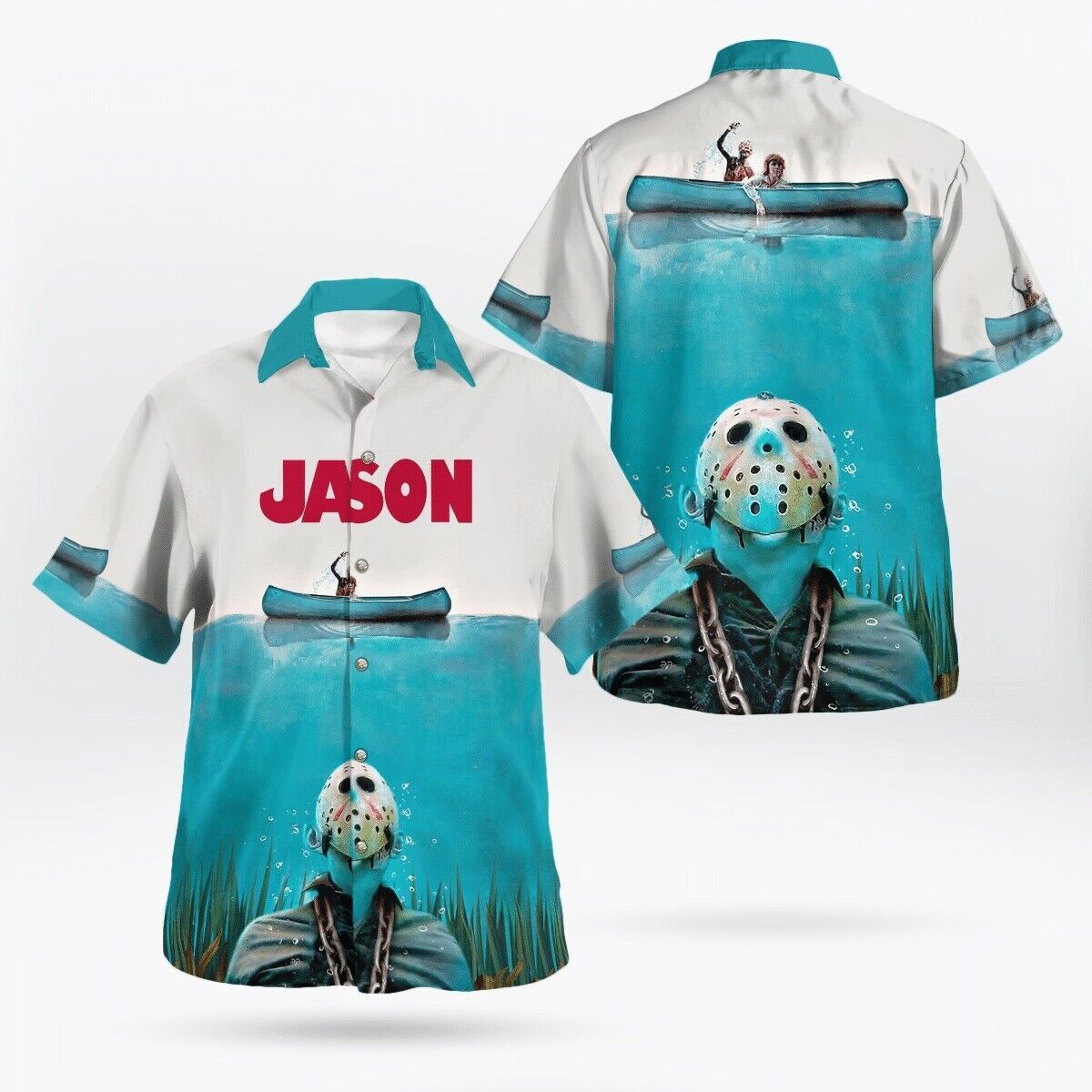 Jason Voorhees Sank Under The Sea Hawaiian Shirt Jason Voorhees Shirt Size S 5XL