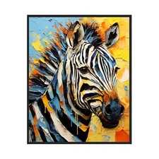 Zebra Animal Abstract Art Print Poster Wall Art Painting
