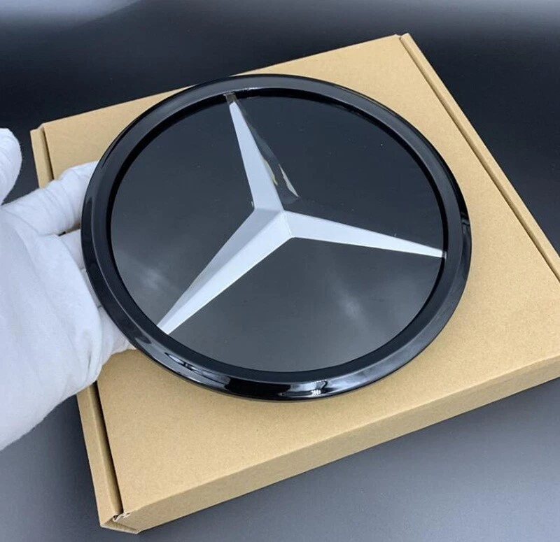 Espejo Negro Cromo Estrella Parrillas Frontales Emblema Insignia Para Clase E W213 2016-2022 Foto 3 de 4