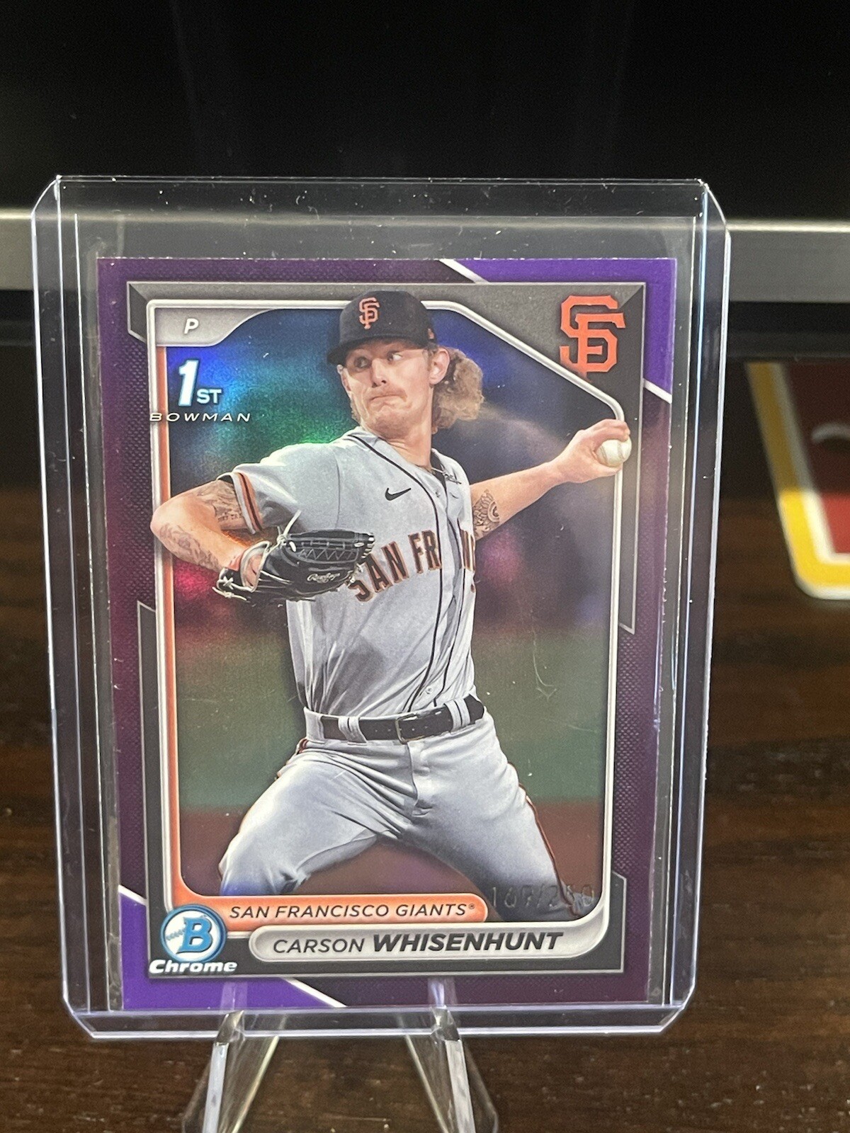 2024 Bowman Chrome Carson Whisenhunt Purple /250 1st Bowman #BCP-96
