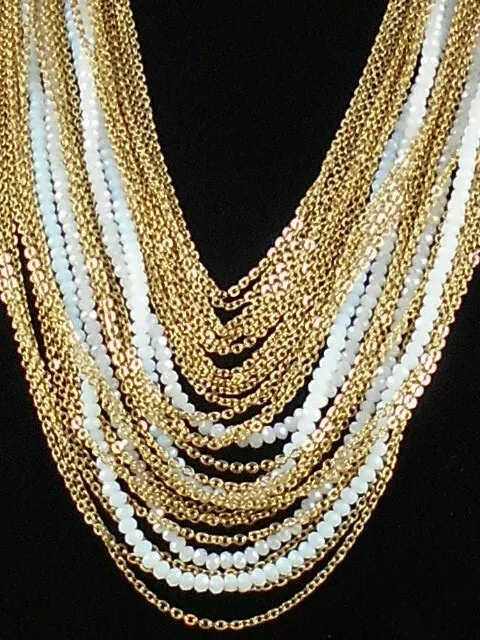 Macy's white store gold chain