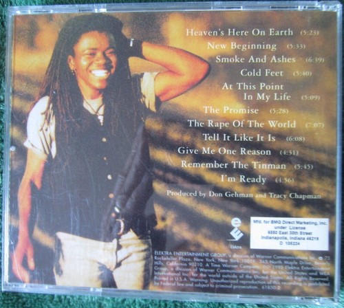 Tracy Chapman ‎– New Beginning, CD, 1995, Very Good+ condition - Zdjęcie 3 z 4