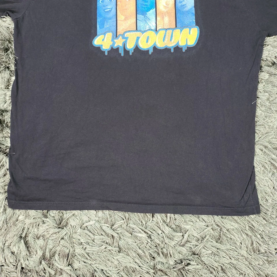 Camiseta Disney Pixar 4 Town Para Hombres 3XL Negra Girando Roja Película Música Pop Boy Band Foto 4 de 4