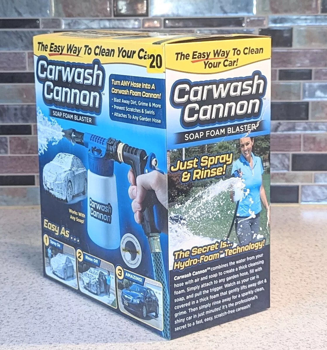 Ontel Carwash Cannon Soap Foam Blaster Hose Nozzle Spray Gun