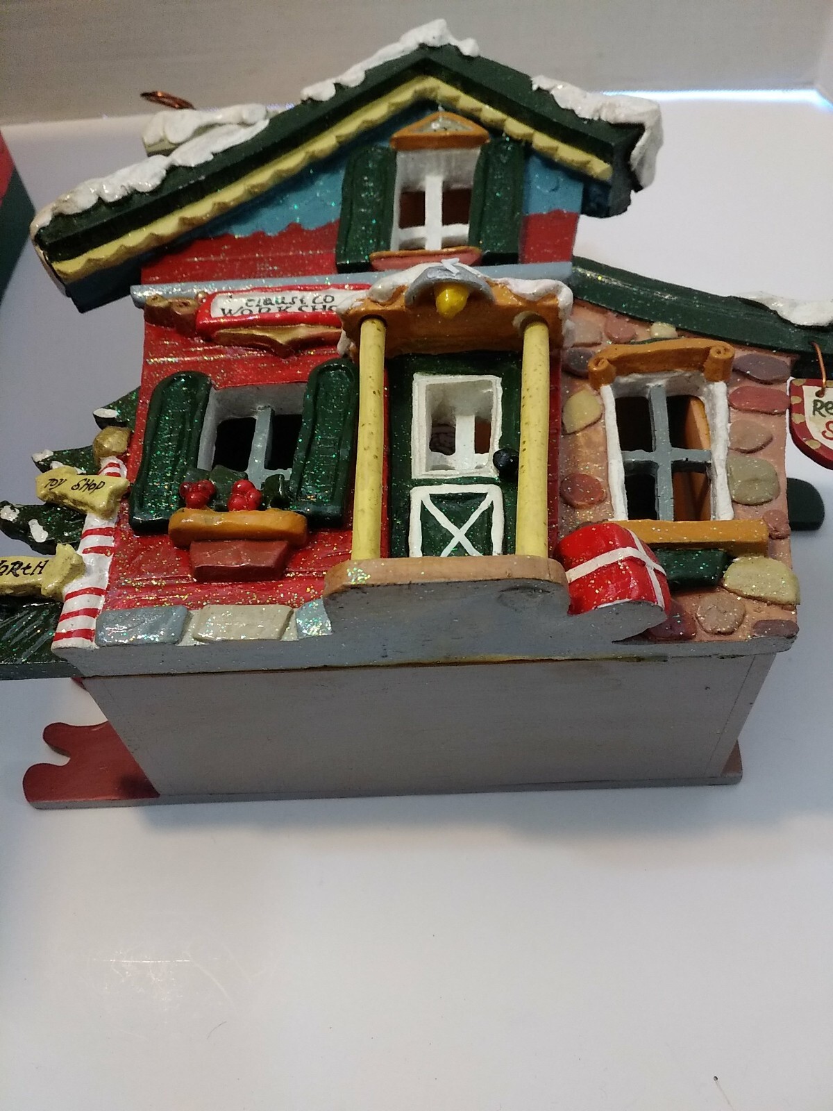 Kurt S. Adler Snowtown Village CLAUS & CO Workshop Lighted House Vintage Xmas CG