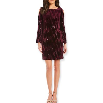 jessica howard burgundy dress 1Pc Dolman Sleeve Blouson Sheath Dress Ruby