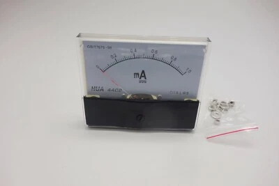 1pc DC 1mA Analog Ammeter Panel Current Meter 44C2 80*100MM DC directly Connect